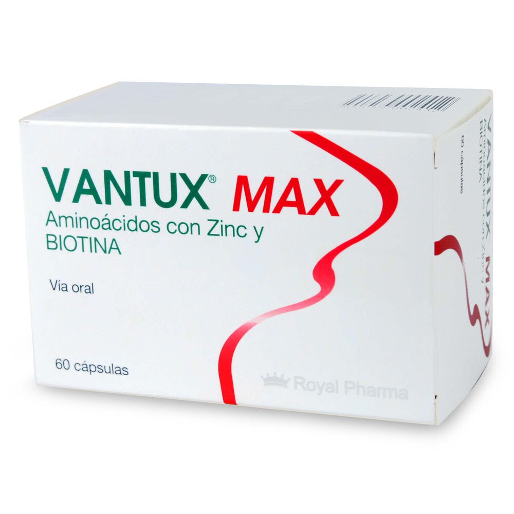 Vantux-Max-Aminoácidos-con-Zinc-y-Biotina-0,15-mg-60-Cápsulas-imagen-1