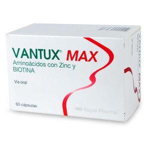 Vantux-Max-Aminoácidos-con-Zinc-y-Biotina-0,15-mg-60-Cápsulas-imagen