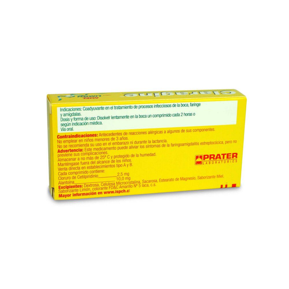 Claragine-Cloruro-Cetilpiridinio-2,5-mg-8-Comprimidos-imagen-2