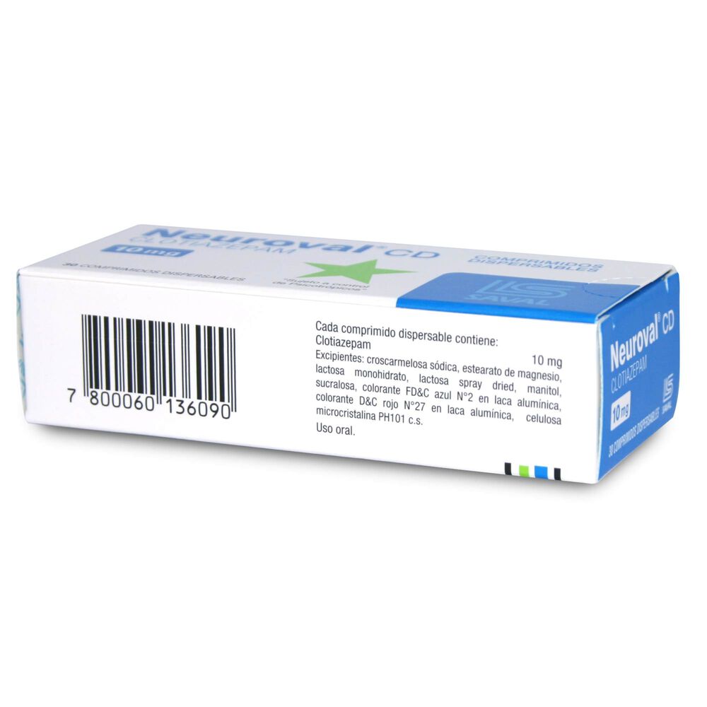 Neuroval-CD-Clotiazepam-10-mg-30-Comprimidos-Dispersable-imagen-3