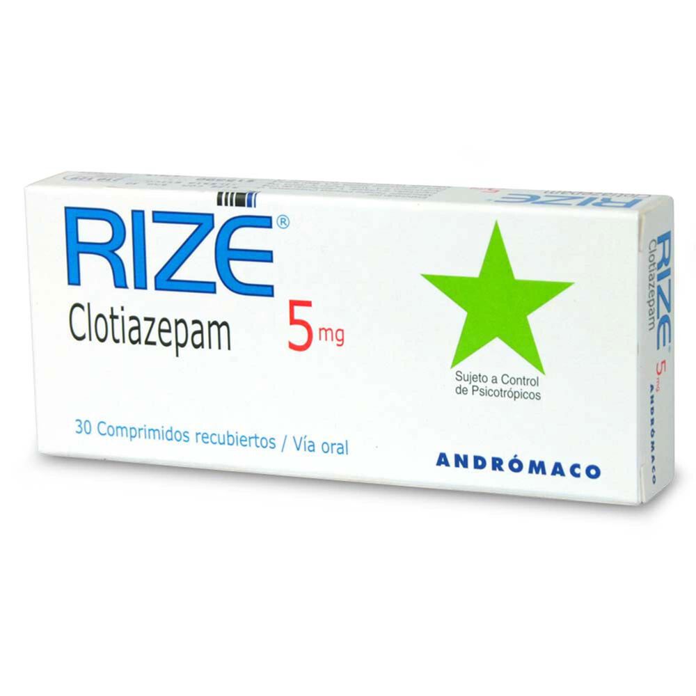 Rize-Clotiazepam-5-mg-30-Comprimidos-Recubiertos-imagen-1