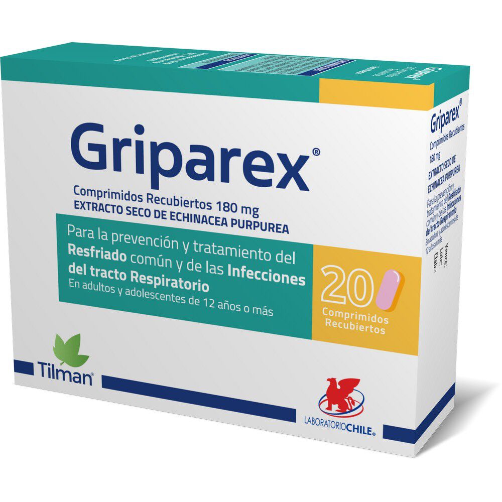 Griparex-Echinacea-Purpurea-180mg-20-Comprimidos-Recubiertos-imagen-1