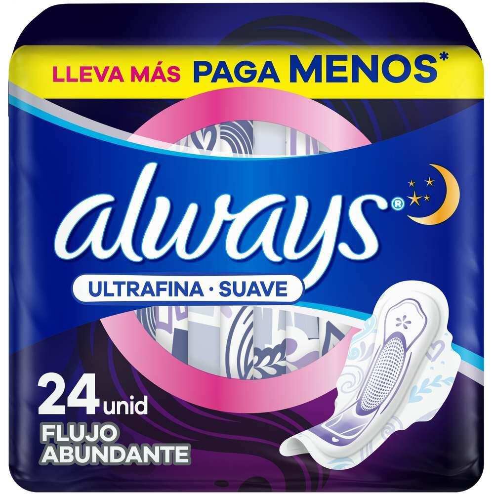 Toalla-Higenica-Nocturna-Ultradelgada-Tela-Suave-24-Unidades-imagen-1
