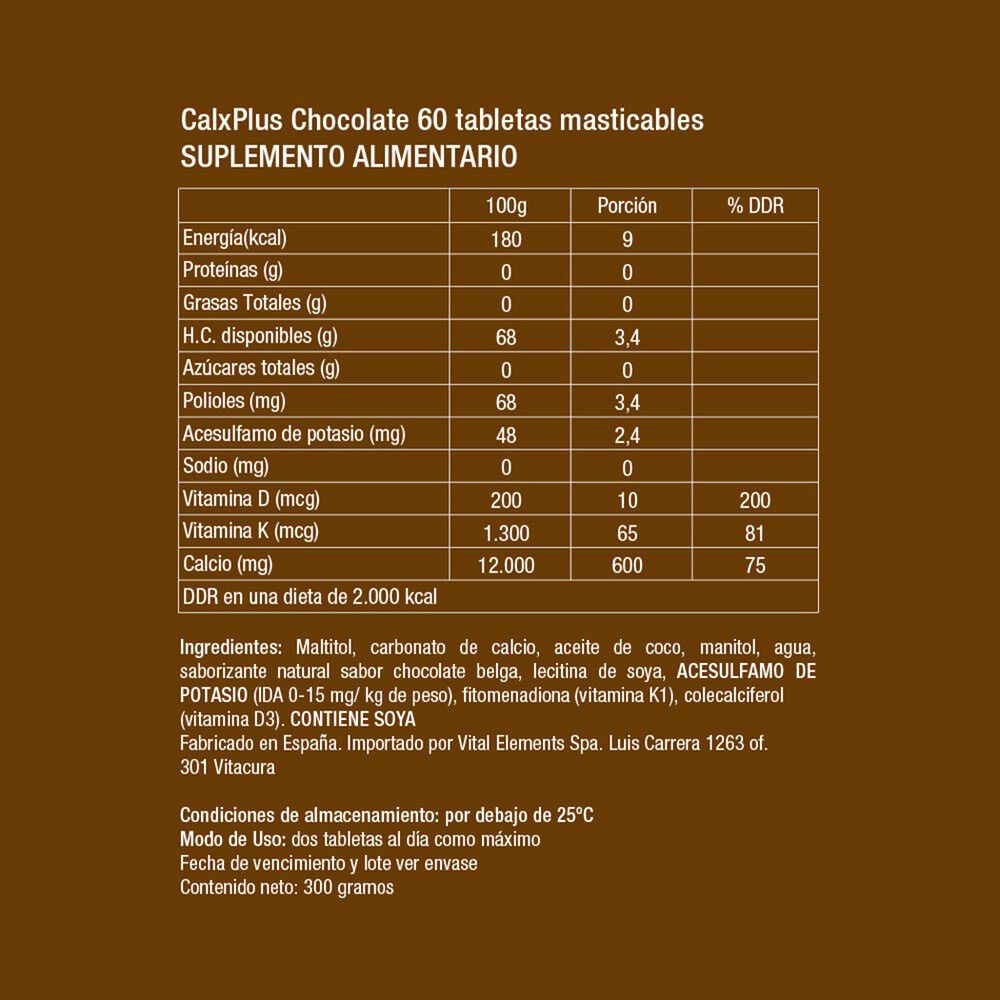 Calxplus-Masticable-Chocolate-60-unidades-imagen-2