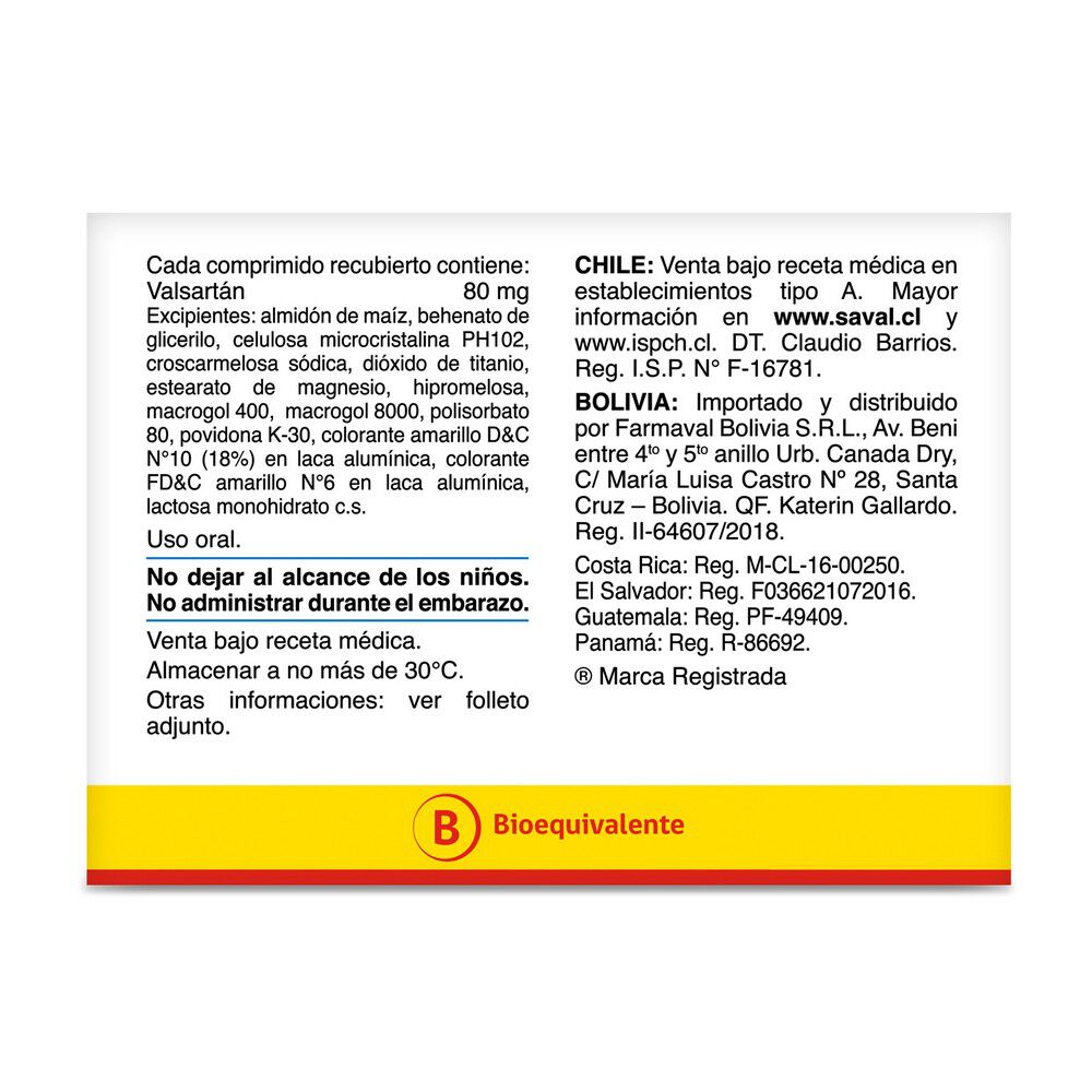 Valax-Valsartán-80-mg-30-Comprimidos-Recubiertos-imagen-2
