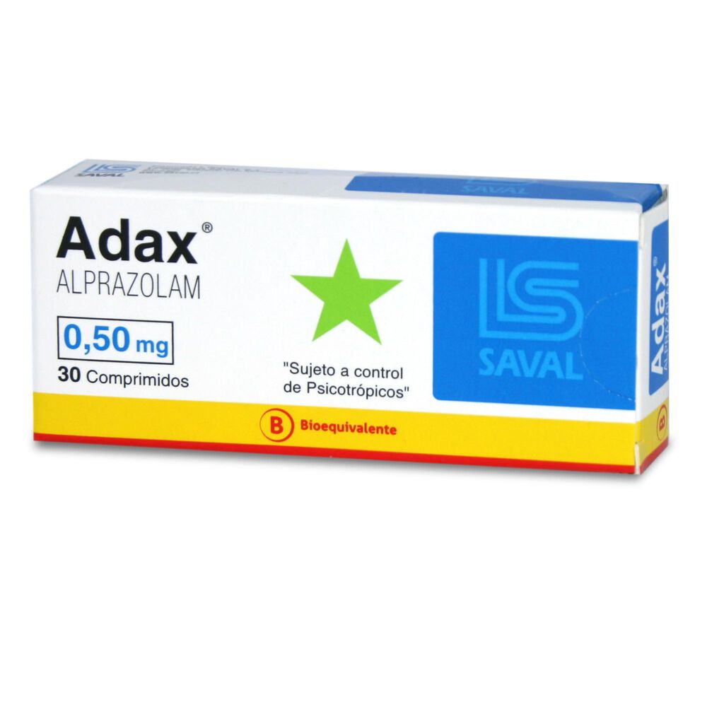 Adax-Alprazolam-0,5-mg-30-Comprimidos-imagen-1