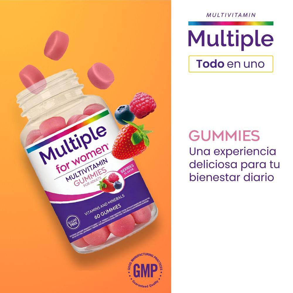 Women-Multivitaminico-Gummies,-60-Gomitas-Sabor-Frutos-rojos-imagen-3