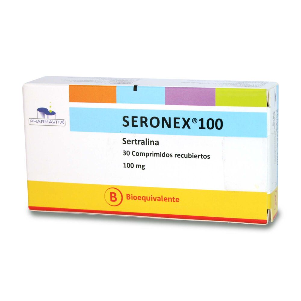 Seronex-Sertralina-100-mg-30-Comprimidos-Recubiertos-imagen-1