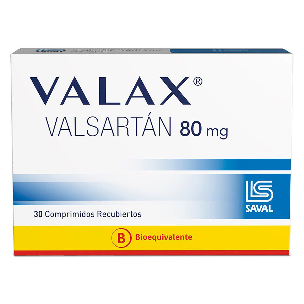 Valax-Valsartán-80-mg-30-Comprimidos-Recubiertos-imagen-1