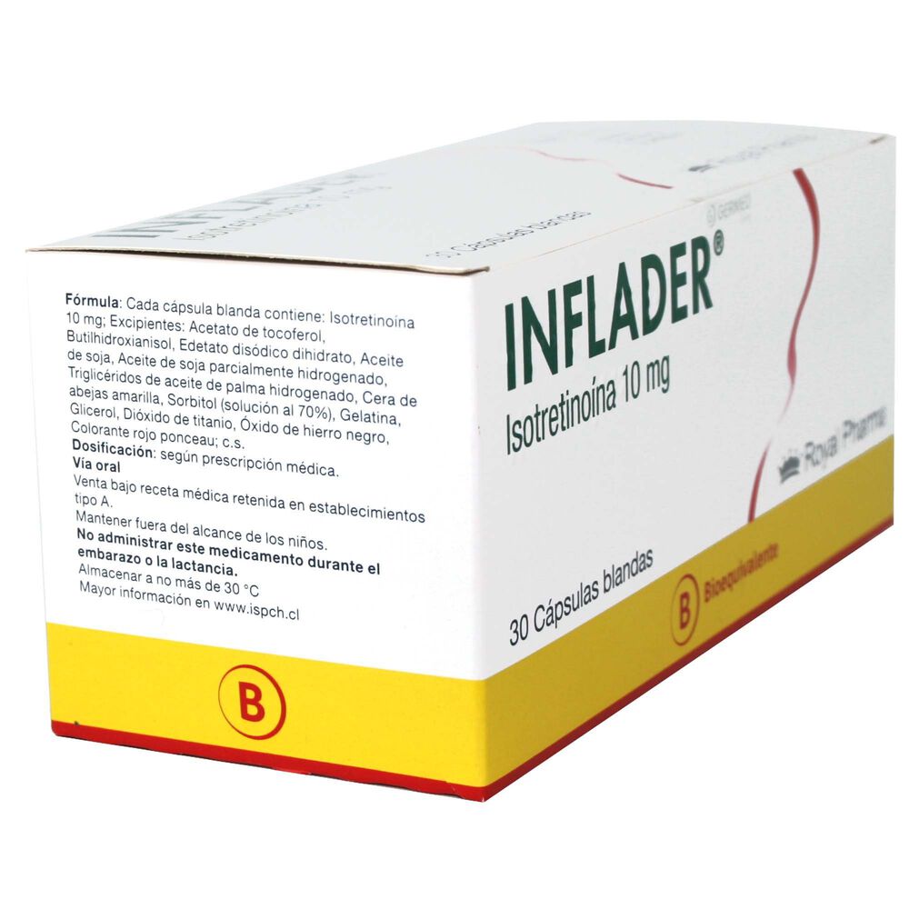 Inflader-Isotretinoina-10-mg-30-Cápsulas-Blandas-imagen-2