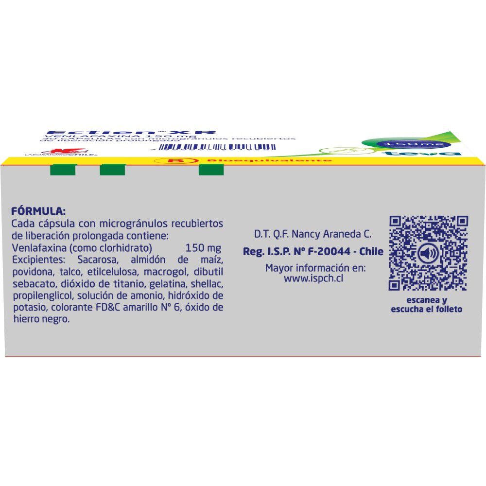 Ectien-XR-Venlafaxina-150mg-30-Cápsulas-Liberación-Prolongada-imagen-3