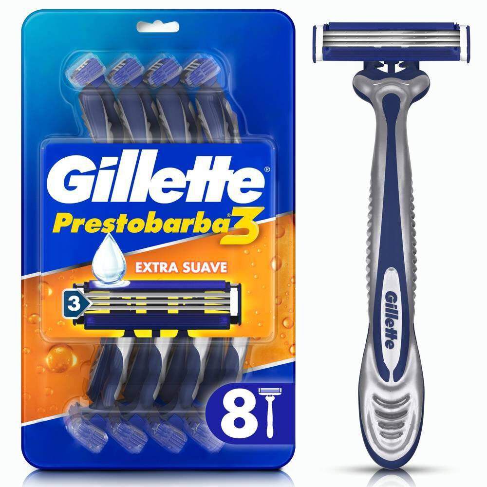 M&aacute;quinas-afeitar-Prestobarba-3-8-Unidades-imagen-1