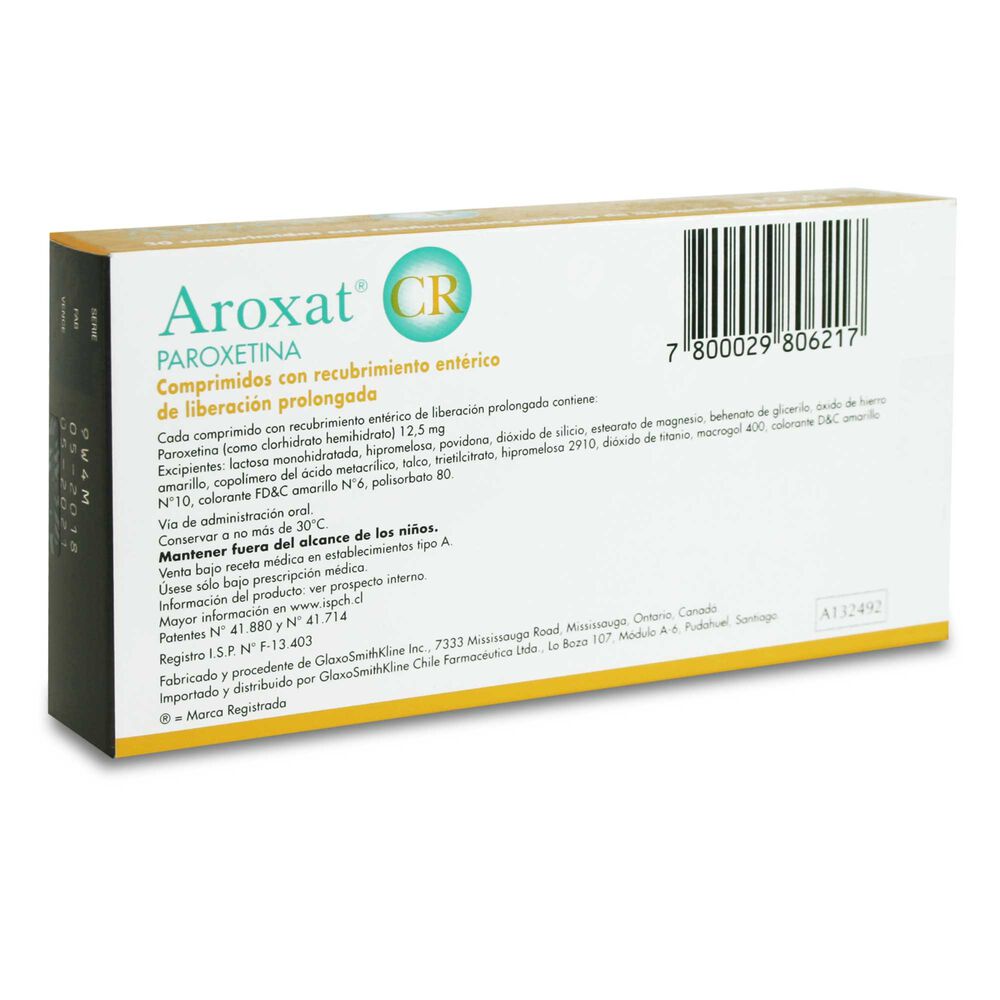 Aroxat-CR-Paroxetina-12,5-mg-30-Comprimido-Liberacion-Prolongada-imagen-3