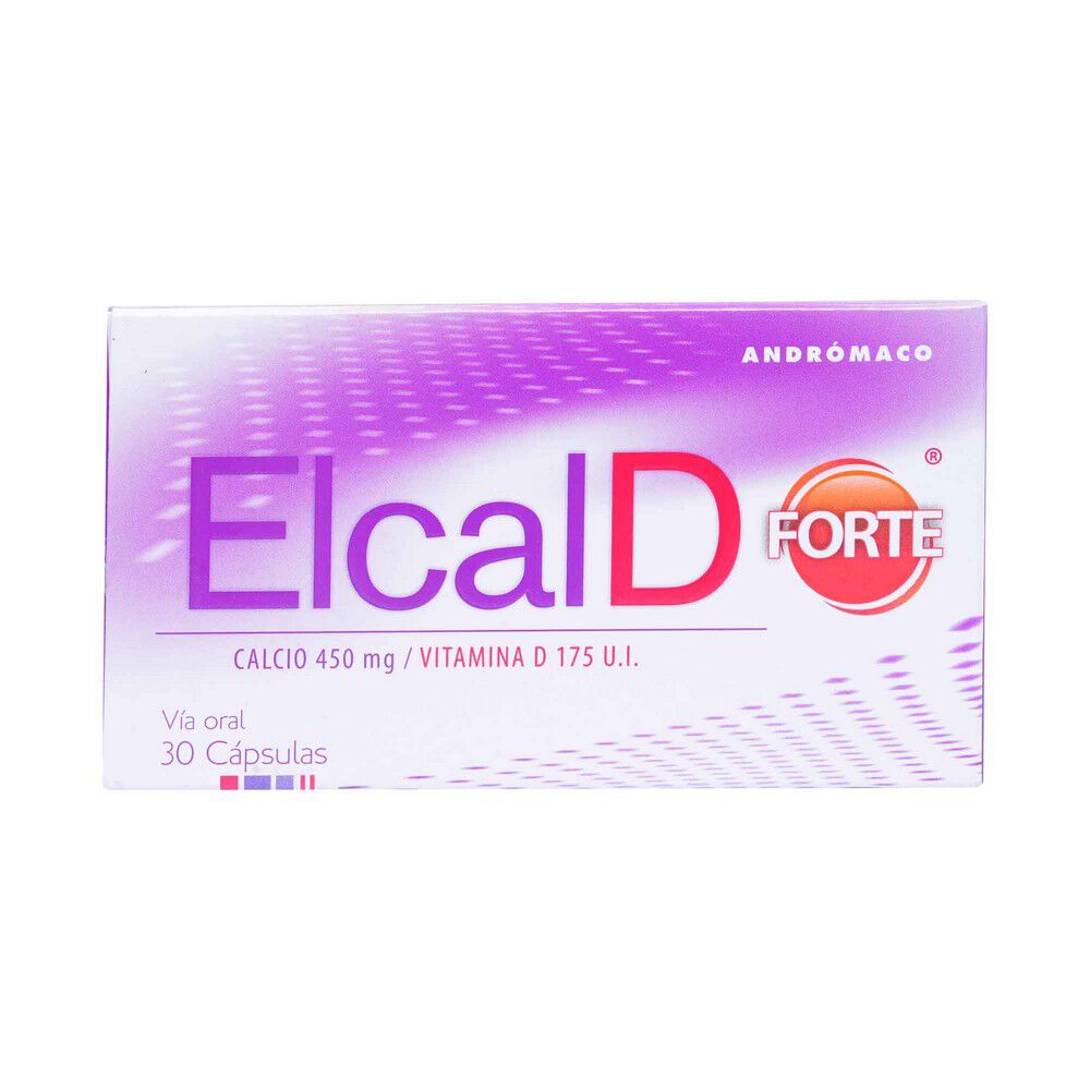 Elcal-D-Forte-Calcio-450-mg-30-Cápsulas-imagen