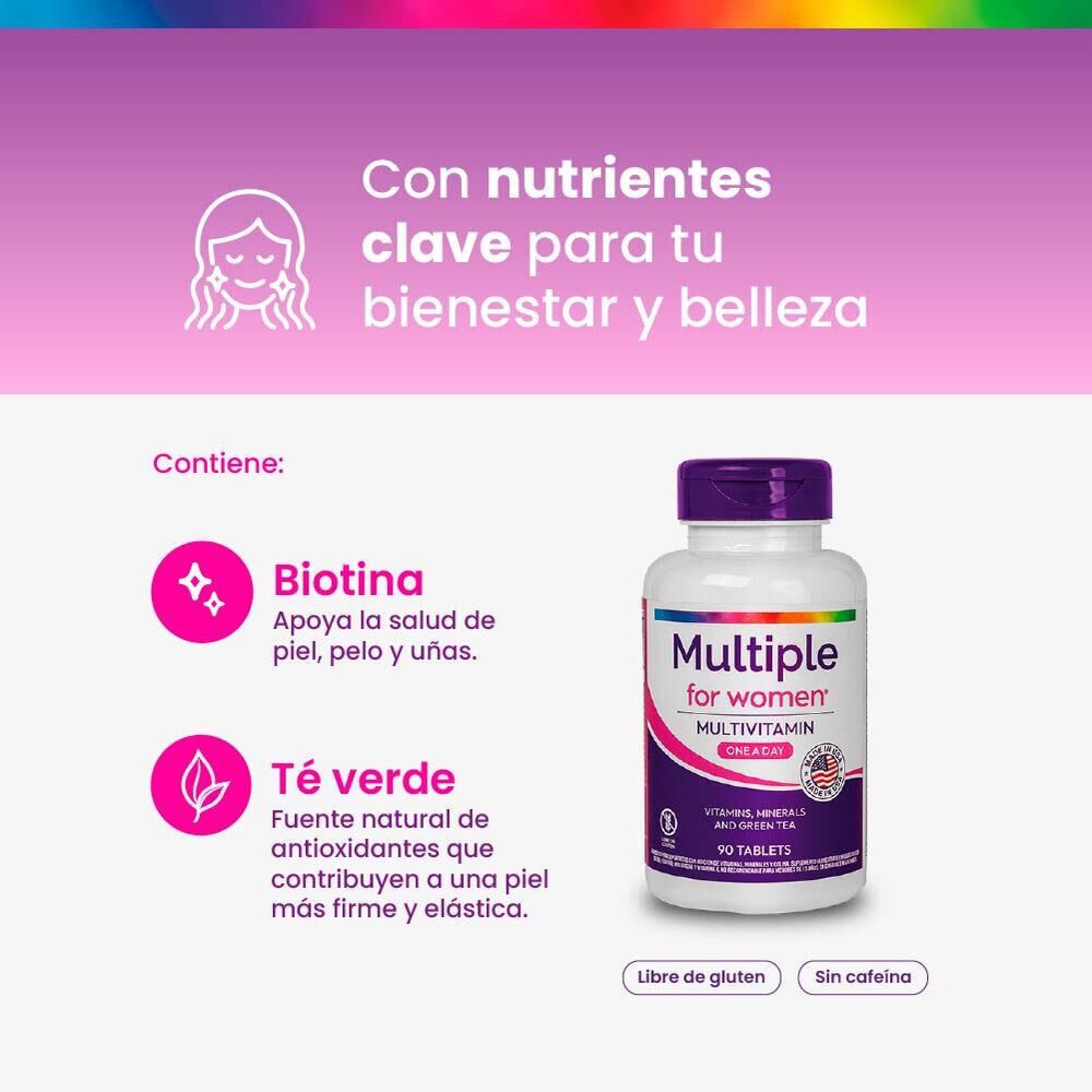Multivitam&iacute;nico-Multiple-For-Women-90-Comprimidos-imagen-3
