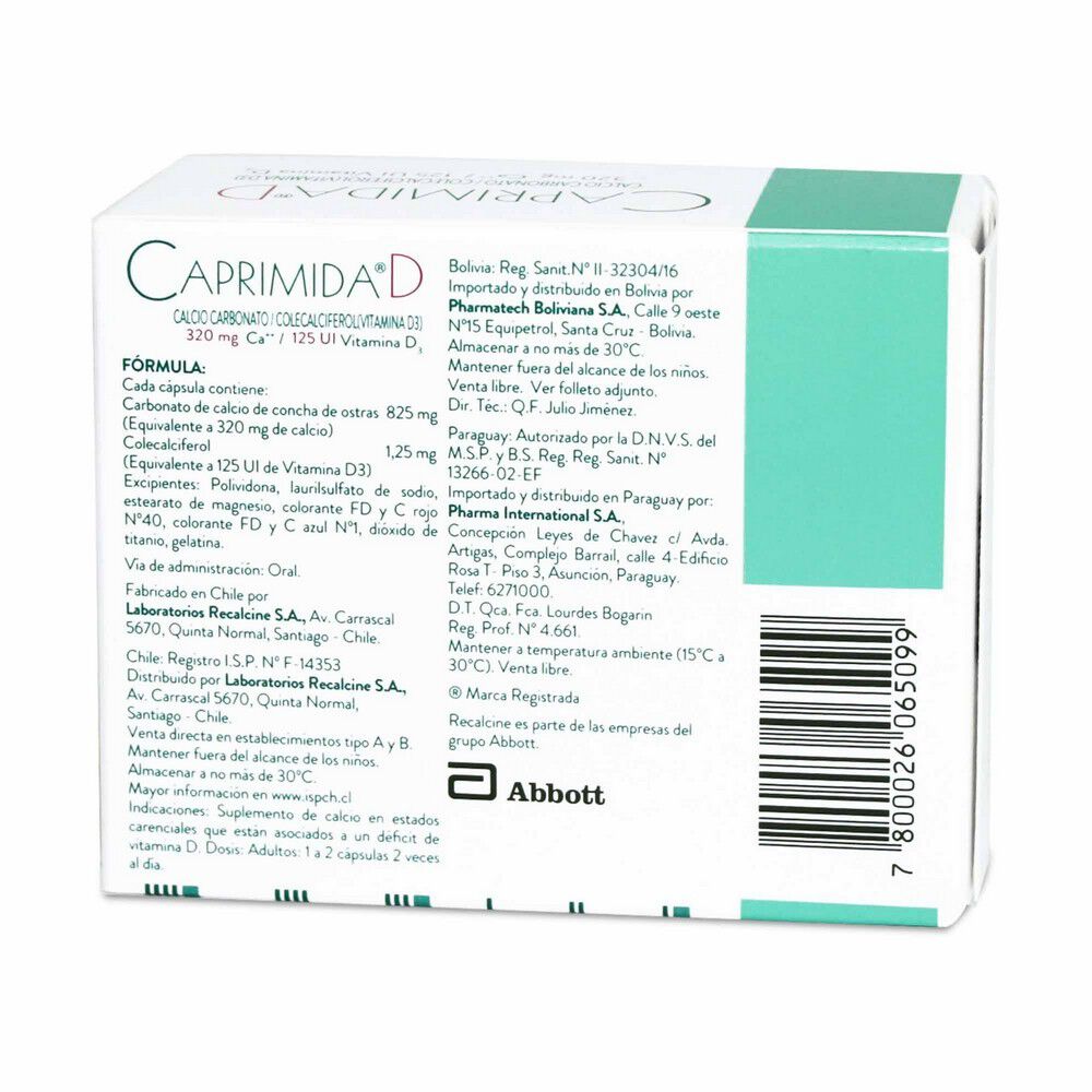 Caprimida-D-Calcio-320-mg-Vitamina-D3-125-UI-30-Cápsulas-imagen-2