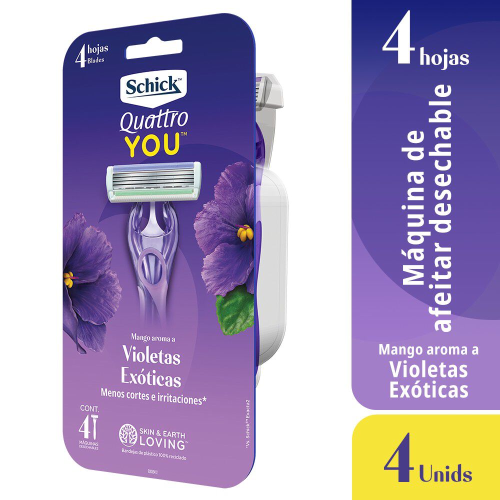 Máquina-de-Afeitar-Quatro-You-Desechable-imagen-1