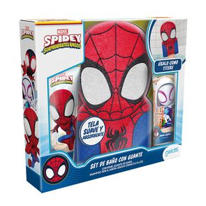 Set-de-Ba–o-Spiderman,-Shampoo-+-Jabon-+-Guante-de-Ba–o-Rojo-imagen