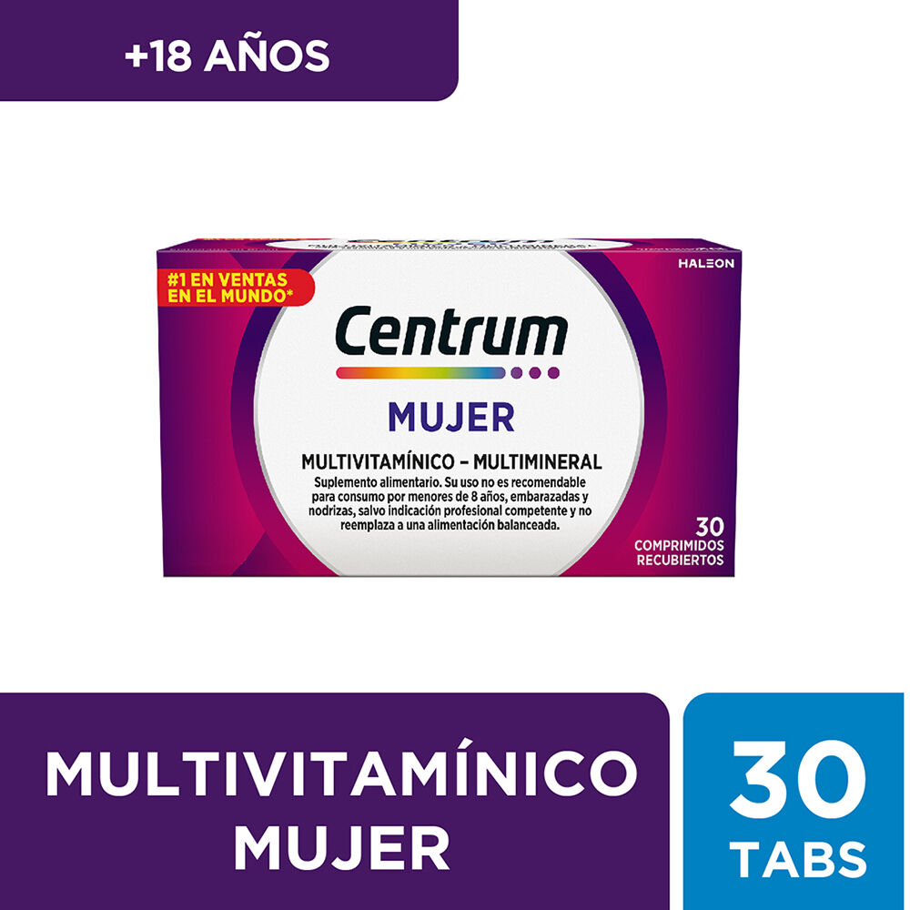 Centrum-Mujer-Multivitaminico-/-Multimineral-30-Comprimidos-Recubiertos-imagen-1