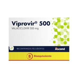 Viprovir-500-Valaciclovir-500-mg-10-Comprimidos-Recubiertos-imagen
