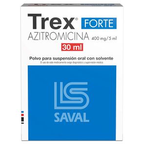 Trex-Forte-Azitromicina-400-mg-/-5-mL-Suspensión-Oral-con-Solvente-30-mL-imagen