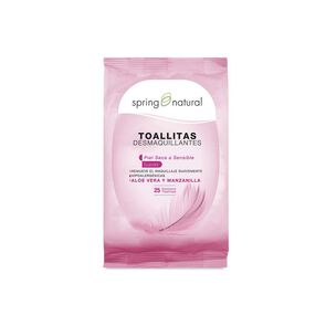SPRING-NATURAL-TOALLITAS-DESMAQUILLANTES-SUAVE-PIEL-SECA-A-SENSIBLE-X25-imagen