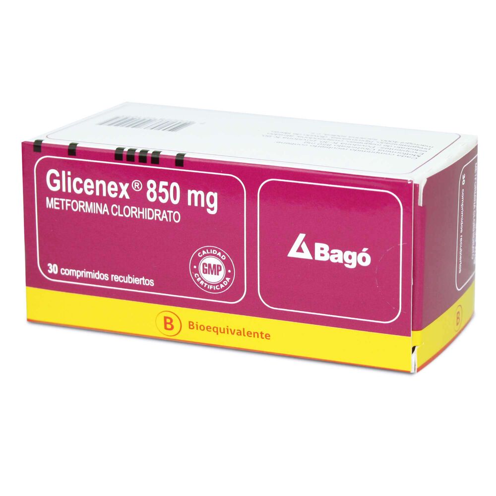 Glicenex-Metformina-850-mg-30-Comprimidos-Recubiertos-imagen-1