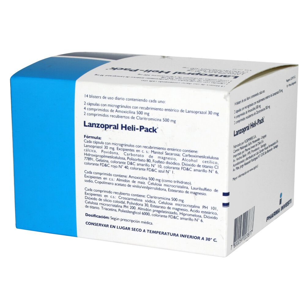 Lanzopral-Heli-Pack-Lansoprazol-30-mg-Amoxcicilina-500-mg-Claritromicina-500-mg-14-Blisters-imagen-2