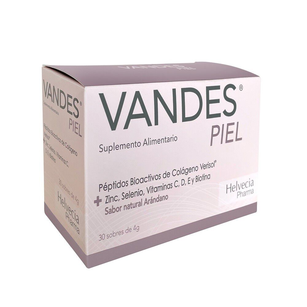 Vandes-Piel-Suplemento-Alimenticio-a-base-de-Péptidos-de-Colágeno-Verisol-2500-mg-30-Sobres-imagen-1