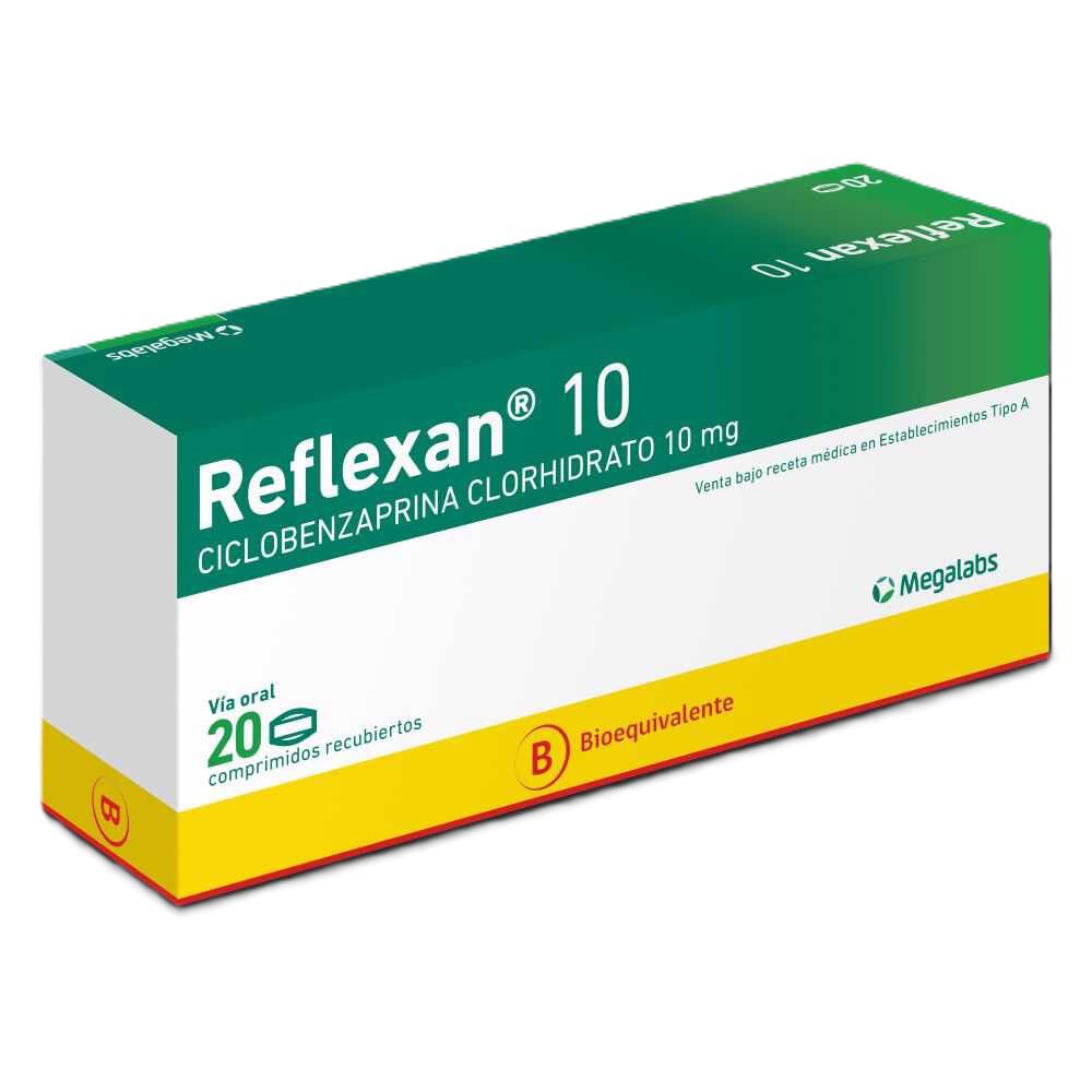 Reflexan-Ciclobenzaprina-10-mg-20-Comprimidos-Ranurado-imagen