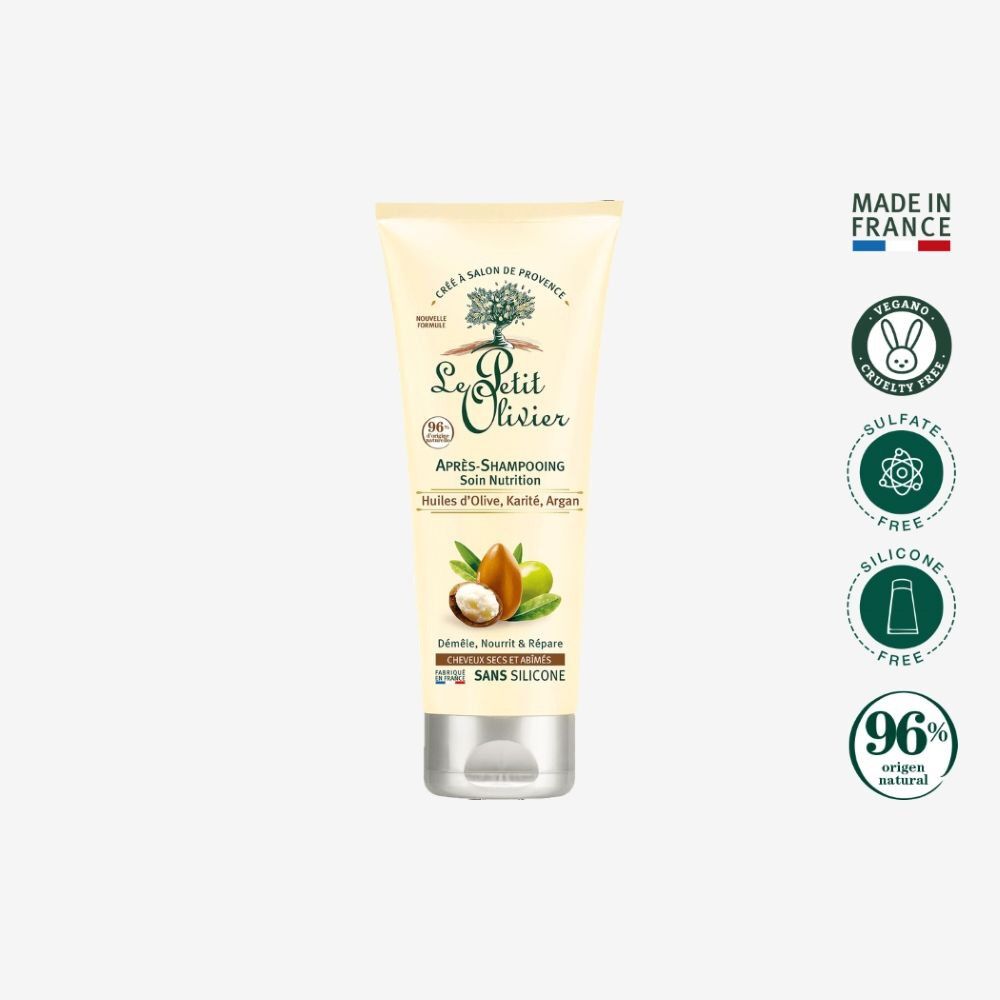 Le-Petit-Olivier-Acondicionador-para-Cabello-Seco-y-dañado-con-aceite-de-Oliva,-Aceite-de-Argán-y-Karité-200-ml--imagen-1
