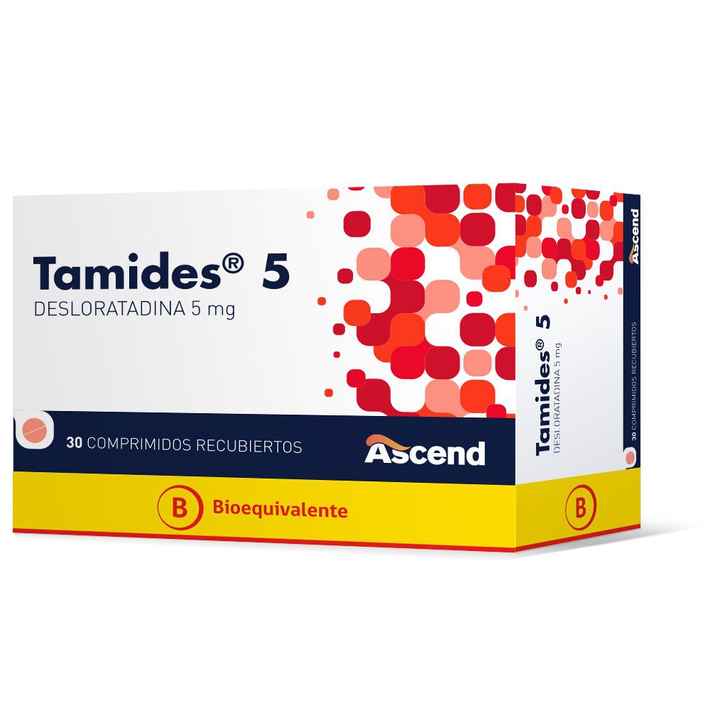Tamides-Desloratadina-5-mg-30-Comprimidos-Recubiertos -imagen-1