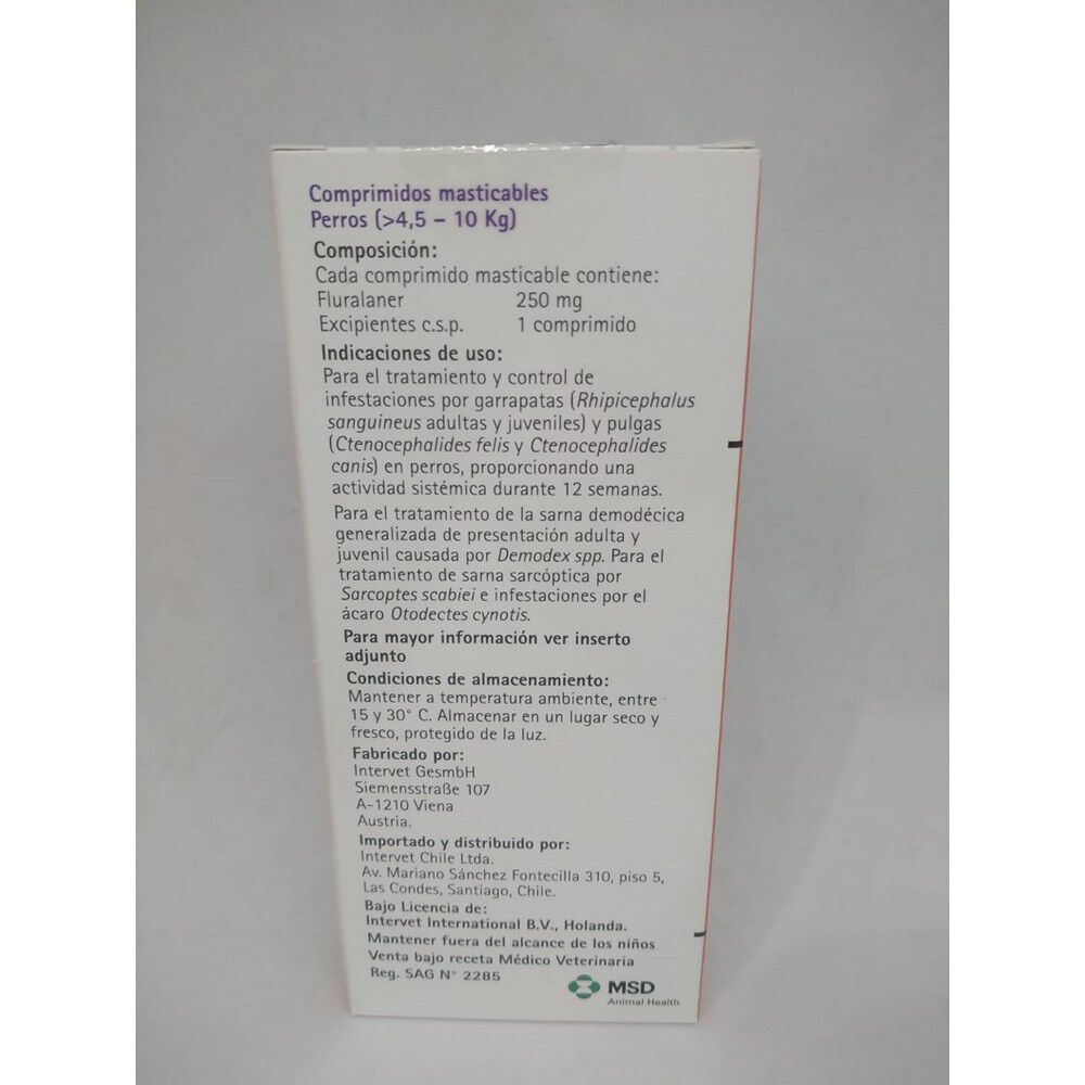 Bravecto-Fluralaner-250-mg-1-Comprimido-Masticable-Para-Perros-imagen-2