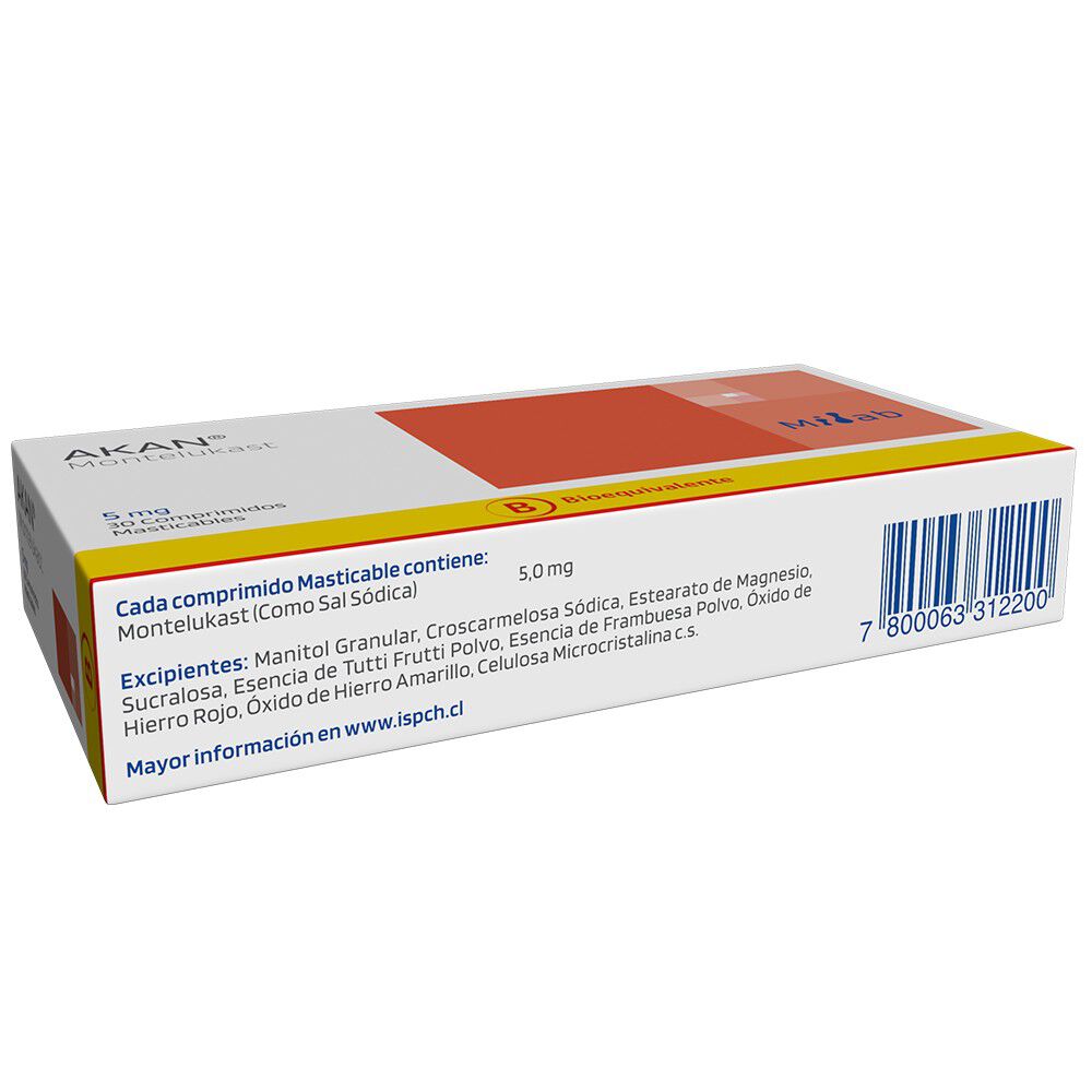 Akan-Montelukast-Sódico-5-mg-30-Comprimidos-Masticables-imagen-3