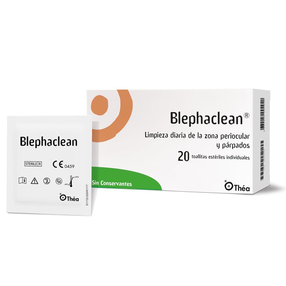 Blephaclean-Toallitas-Esteriles-Limpieza-Zona-Periocular-Y-Parpados-20-Unidades-imagen