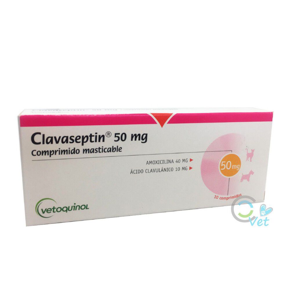 Clavaseptin-10-Comprimidos-Masticables-Para-Perros-50-Miligramos-imagen