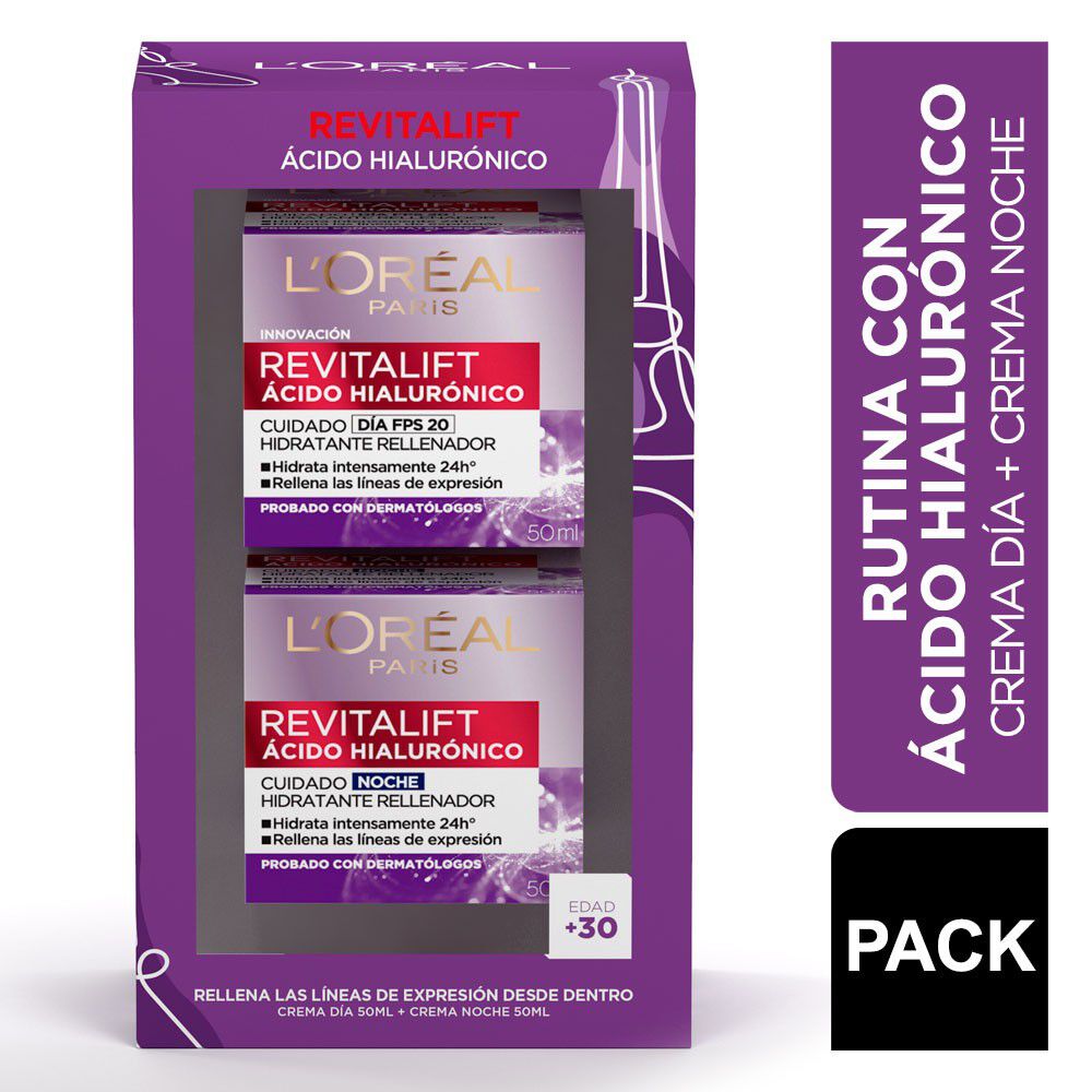 Revitalift-Acido-Hialuronico-Crema-Facial-Día-con-Protección-Solar-20-50-mL-+-Crema-Facial-Noche-50-mL-imagen-1