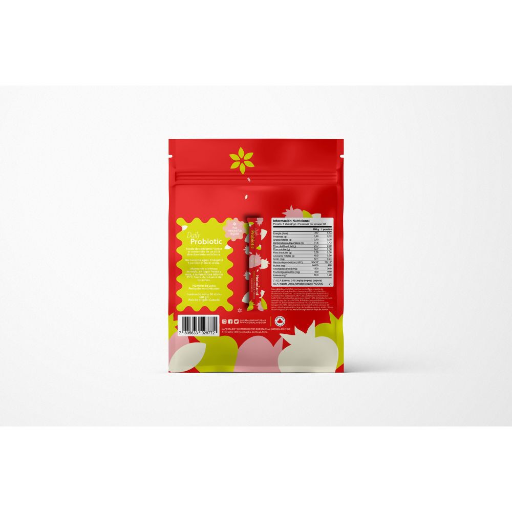Daily-Probiotic,-Sabor-Frutilla.-30-Sticks-imagen-2