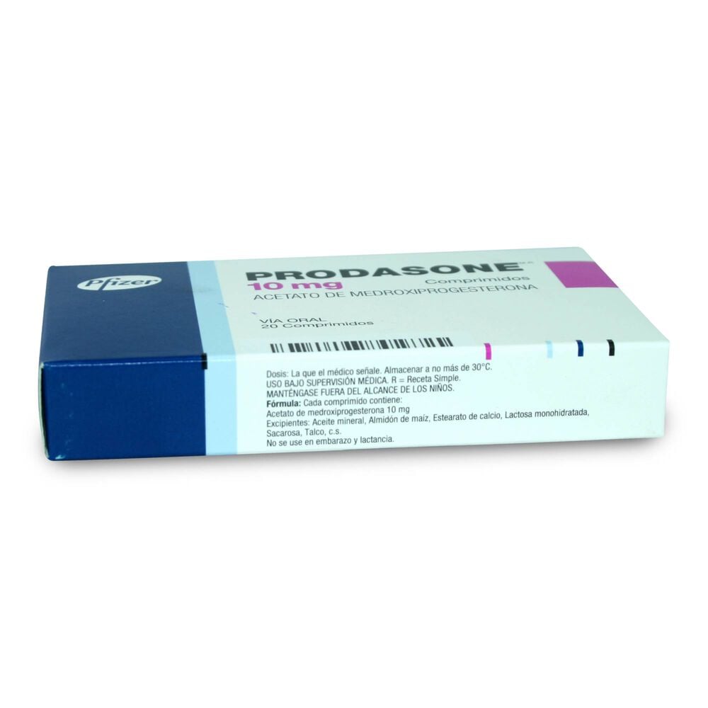 Prodasone-Acetato-de-Medroxiprogesterona-10-mg-20-Comprimidos -imagen-2
