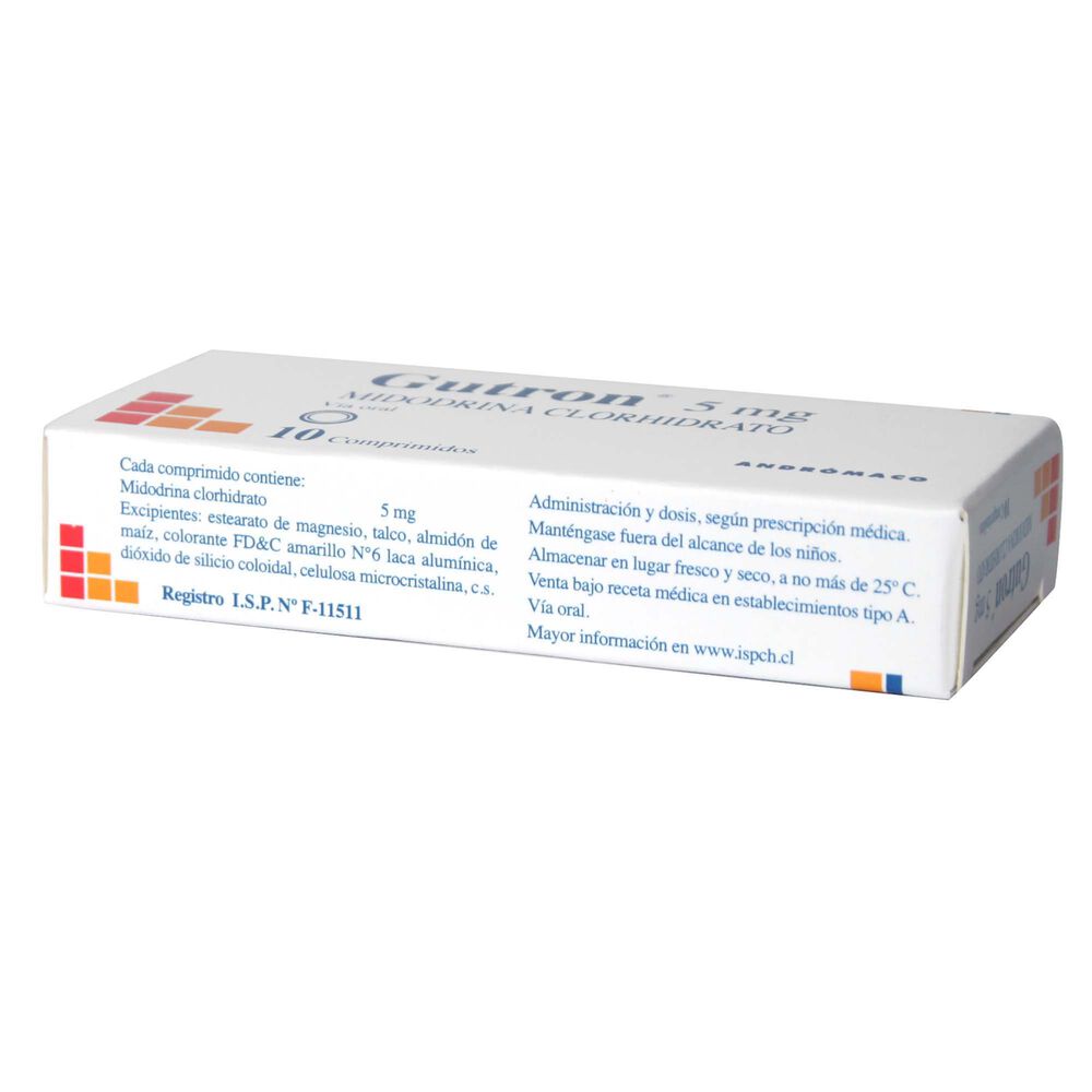 Gutron-Midodrina-5-mg-10-Comprimidos-imagen-2