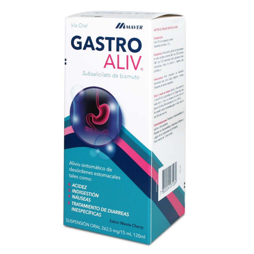Gastro-Aliv-Sabor-Menta-Cherry-Subsalicilato-De-Bismuto-1,75-GR-Suspensión-Oral-120-mL-imagen-1