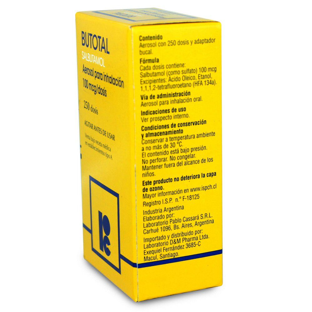 Butotal-Salbutamol-100-mcg-Inhalador-Bucal-250-Dosis-imagen-2