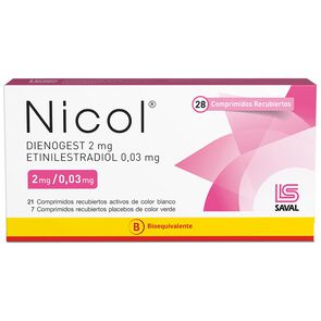 Nicol-Dienogest-2-mg-Etinilestradiol-0,03-mg-28-Comprimidos-Recubiertos-imagen