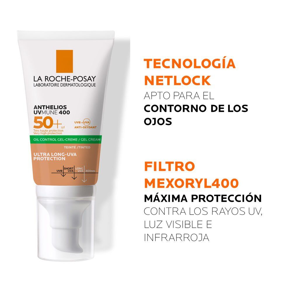 Protector-Solar-Gel-Crema-Anthelios-Toque-Seco-con-Color-FPS50+-50ml-imagen-3