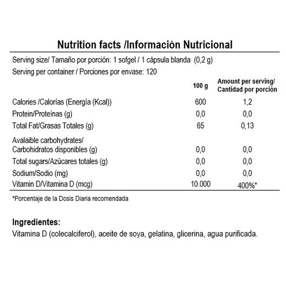 Vitamin-Choice-Vitamina-D-800UI-120-Cápsulas-Softgel-imagen-2