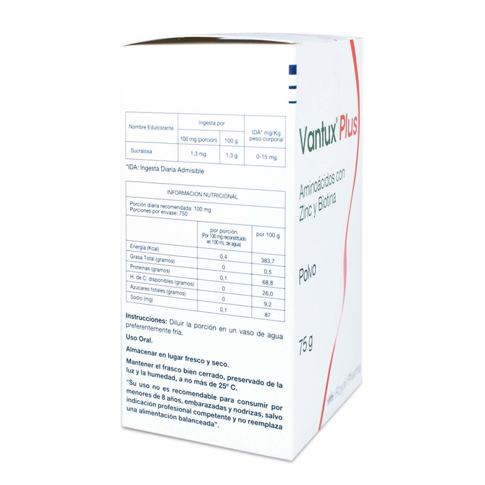 Vantux-Plus-Aminoacidos-con-Zinc-y-Biotina-L-Cistina-0,15-Polvo-75-gr-imagen-3