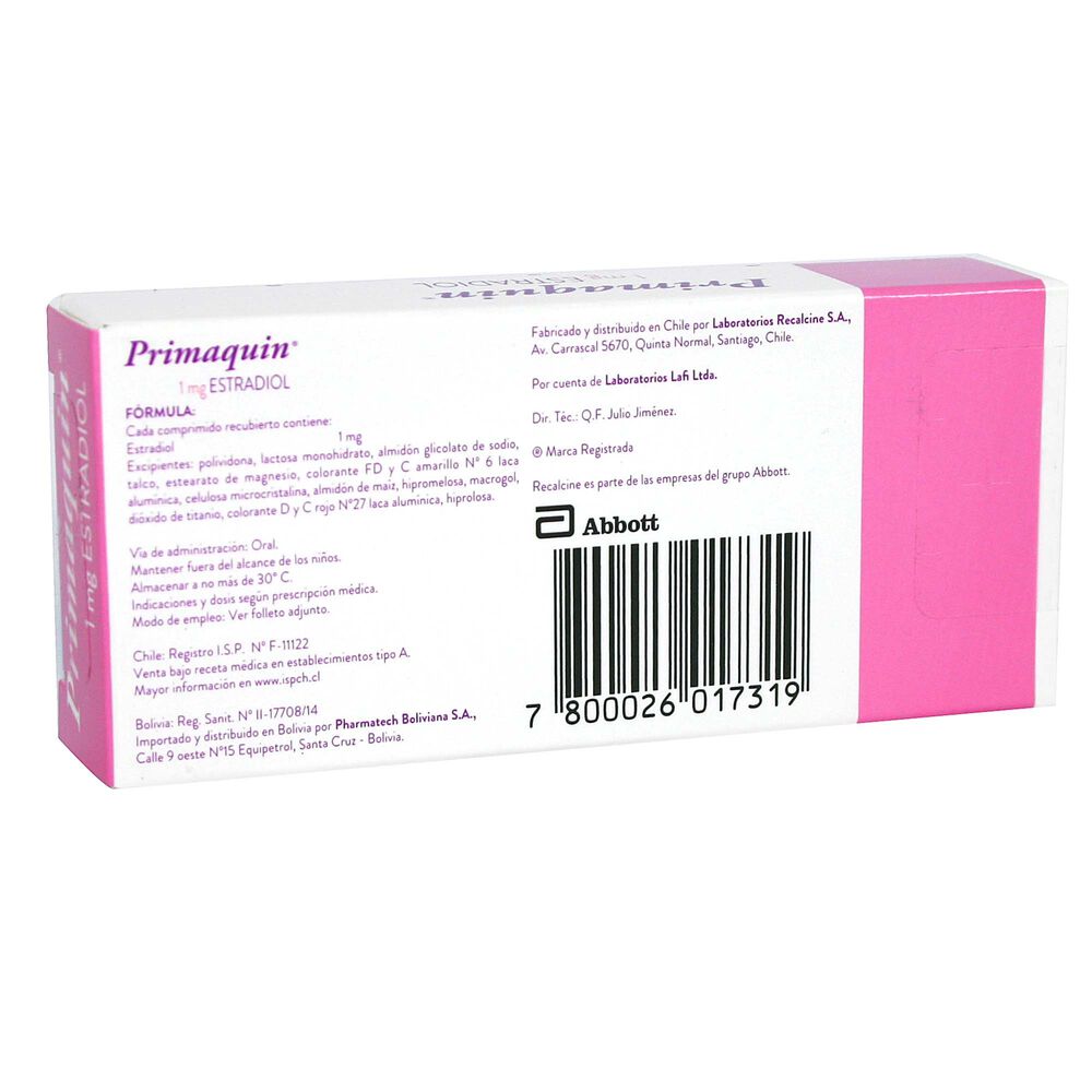 Primaquin-Estradiol-1-mg-30-Comprimidos-Recubierto-imagen-2