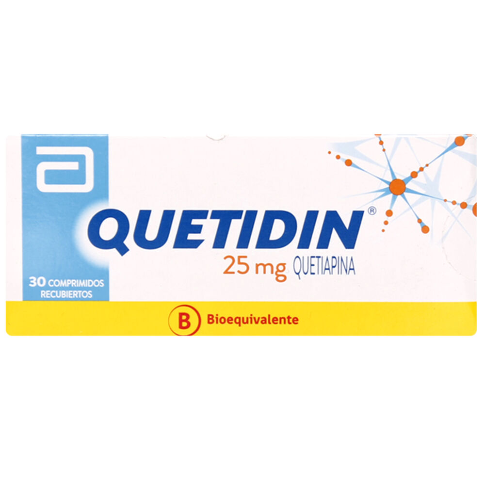 Quetidin Quetiapina 25 mg 30 Comprimidos Recubierto