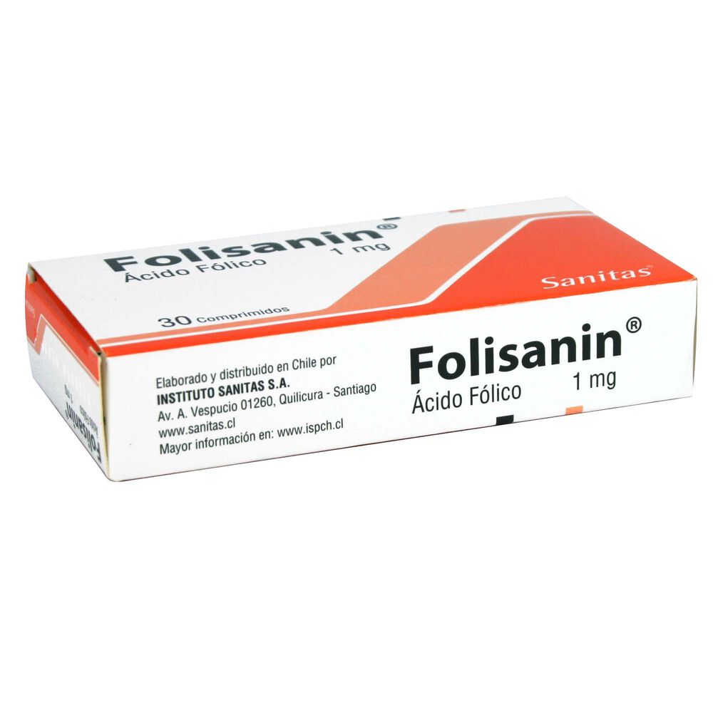 Folisanin-Ácido-Fólico-1-mg-30-Comprimidos-imagen-2