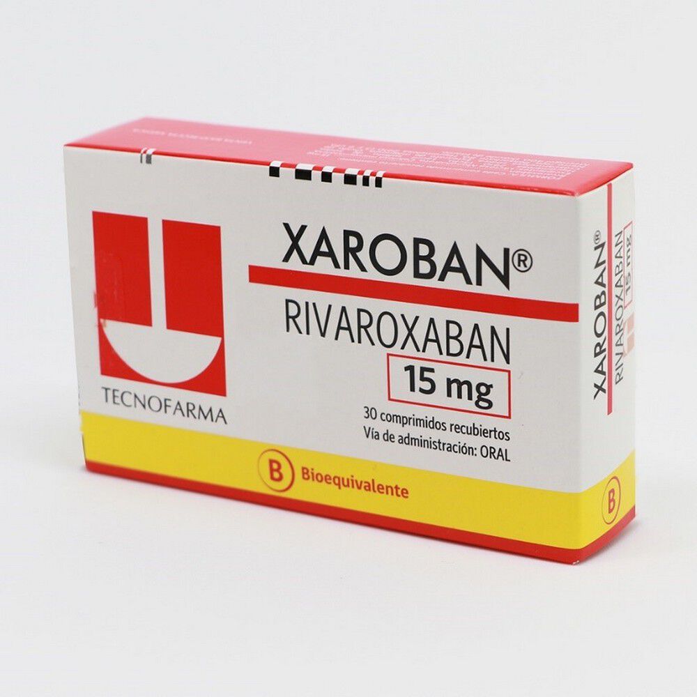 Xaroban Rivaroxaban 15 Mg 30 Comprimidos Recubiertos Xaroban Rivaroxaban 15 Mg 30 Comprimidos Recubiertos